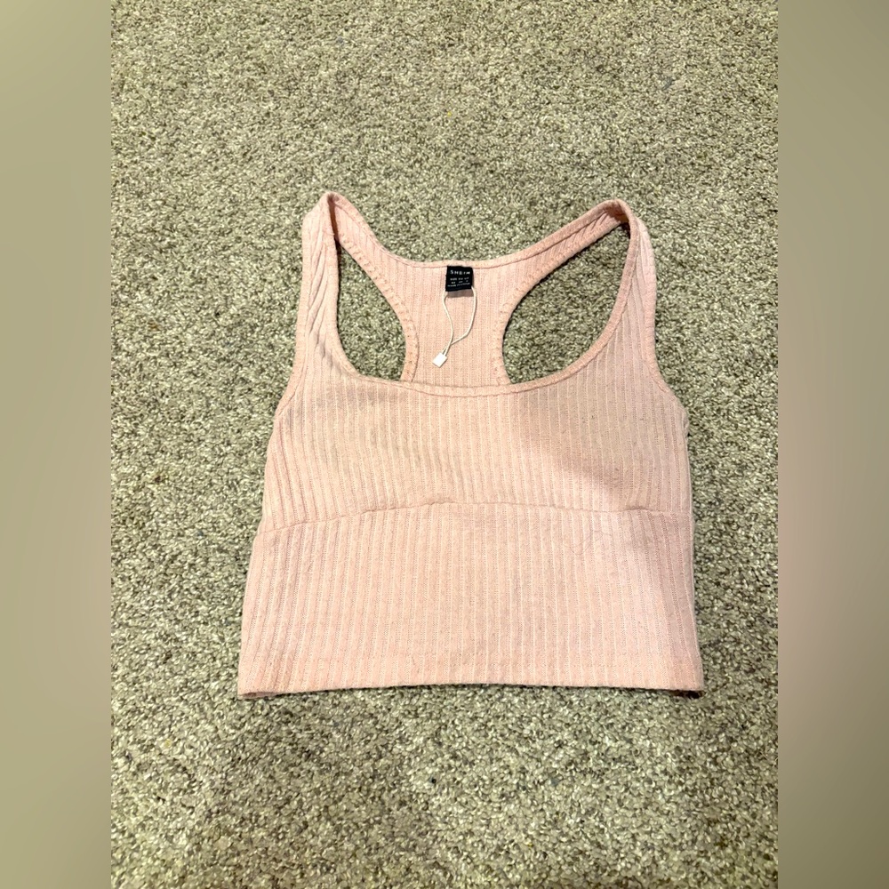 Pink Ribbed Tank Top - Picture 2 of 4